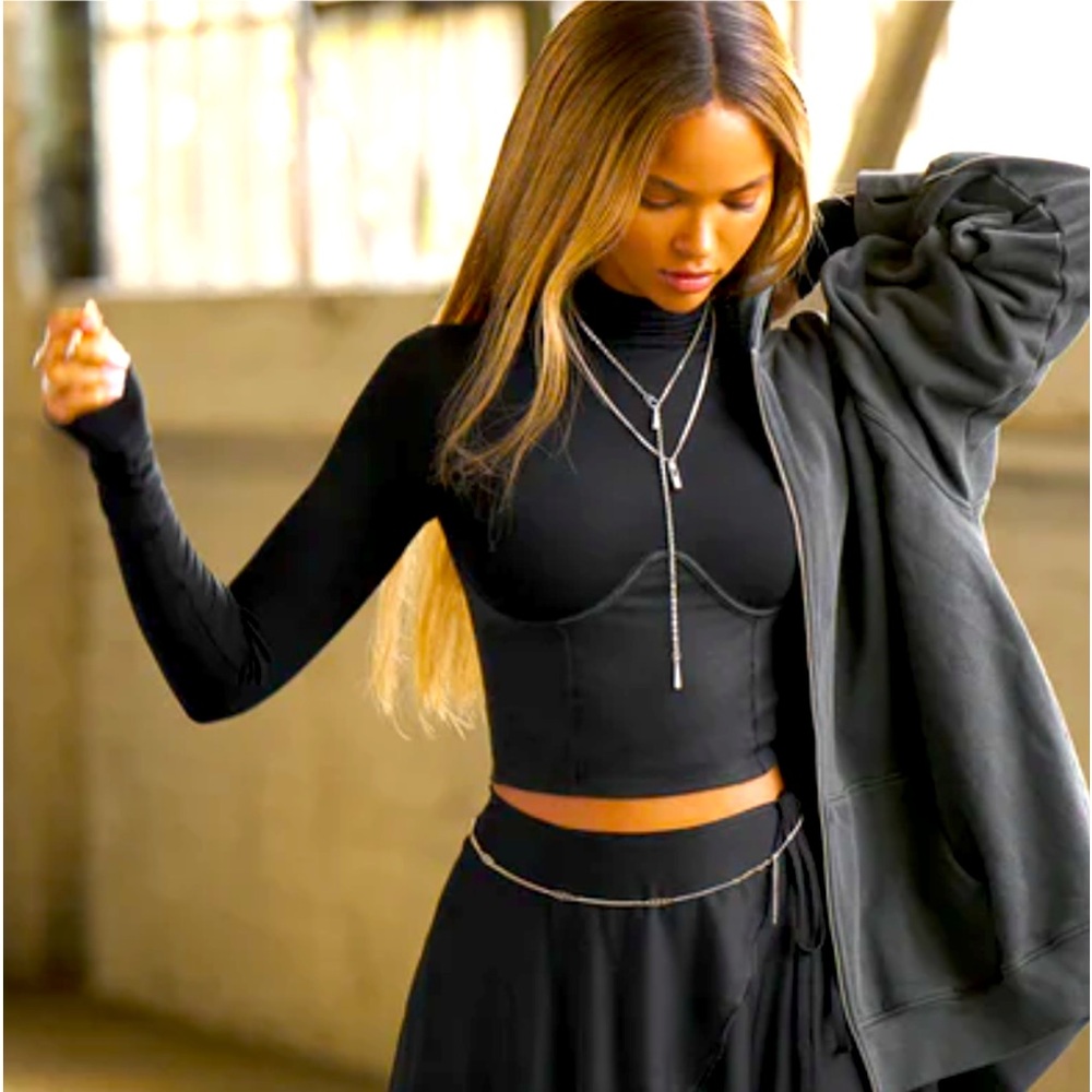 Joah Brown black corset top M/L. Worn one time